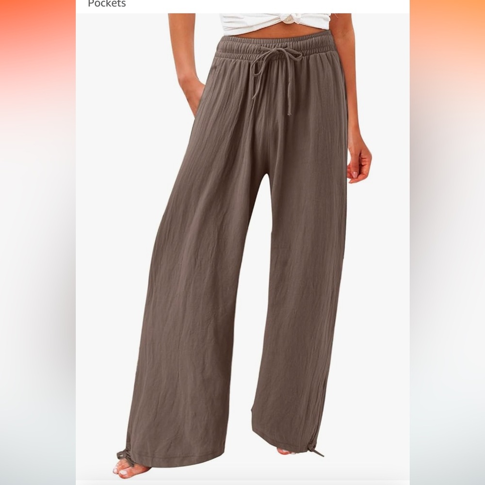 Brown Linen Pants